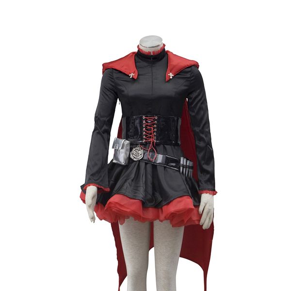 

женский rwby рубин роуз косплей костюм лолита платье, Black