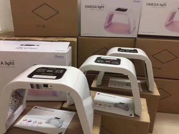 

Portable omega light led light therapy 4 color red blue greenyellow photontherapy lamp machine kin rejuven acne removal
