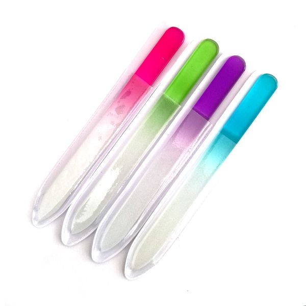 

wholesale- 14cm nailfile glass nail files manicure tools nail buffer polish lime a ongle bafiki polishing nails nagelvijl zjc001