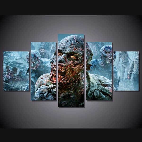 2019 Hd Printed The Walking Dead Zombies Painting Canvas Print Room Decor Print Poster Picture Canvas Handmade Abstract Oil Paintings From Watchsaler