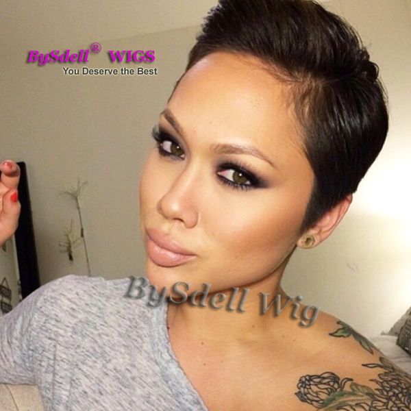 Keira Inspired Pixie Cut Short Hairstyle Wig Synthetic Short Black