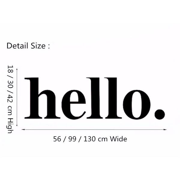 Hello Wall Decal Quotes Hello Door Decal Welcome Wall Stickers Hello Wall Quote Stickers Home Decor Simple Design Style Diy Wall Stickers Decorations