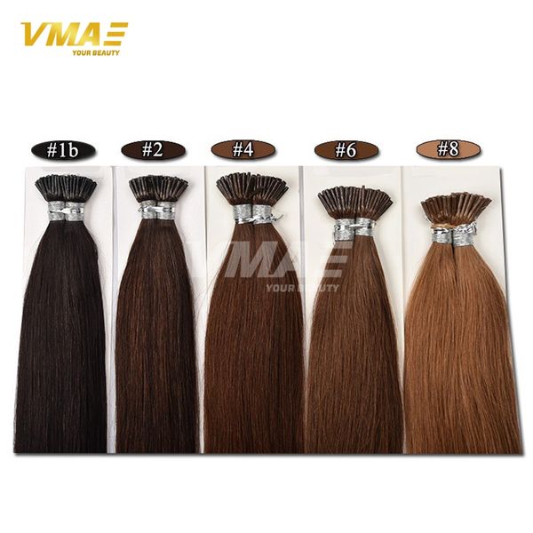 I Tip Pre Bonded Keratin Capsule Human Hair Extensions Natural