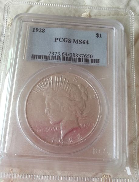 

Горячие продажи PCGS 1928 MS64 на e доллар мира доллар монета/бесплатная доставка