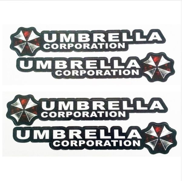 

4 шт. / лот resident evil umbrella corporation логотип клей наклейка автомобиля наклейки водонепроницаемые для всех автомобилей на ручке авт