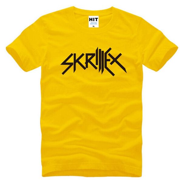 

new skrillex t shirt men fashion rock band hip hop printed short sleeve cotton funny dj t-shirt male tees, White;black