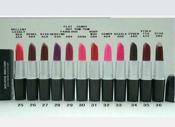 

бесплатная доставка! 2018 новый высококачественный макияж матовая помада румяна LEVRES 3G!12 различных цветов (12pcs / lot)