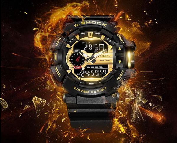 

Original fram china 5 color all function led army military watche men waterproof hock watch digital g port wri twatch