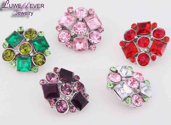 

высокое качество 32 18 мм 20 мм горный хрусталь металлические кнопки для оснастки кнопки браслет ожерелье ювелирные изделия для женщин сереб