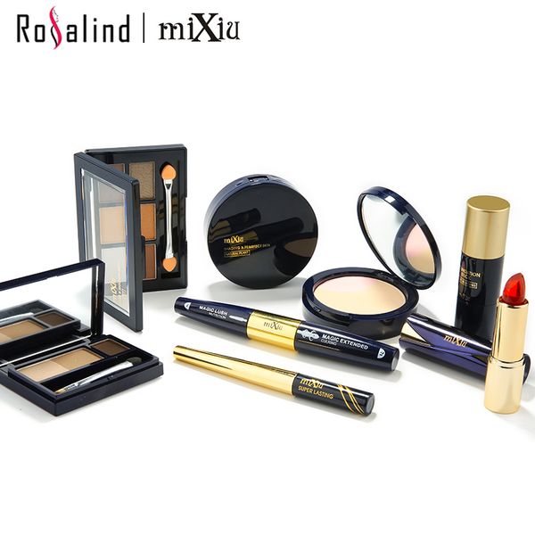 

wholesale- [rosalind beauty] mixiu pro 8 pcs must have cosmetic makeup kit included lipstick waterproof mascara eyeshadow face cosmetic set
