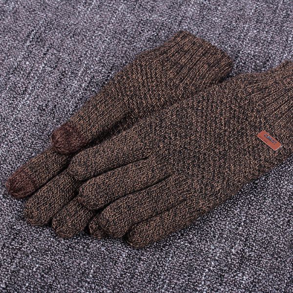 

wholesale- realby 2017 men warm full finger multi function touch screen gloves winter cashmere wool thick touch cell phone gloves b5030, Blue;gray
