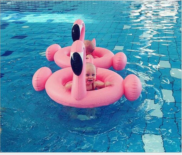 bebê assento inflável piscina de água anel flutuante brinquedos tubo de mergulho Ins venda quente natação infantil flutuante anéis colchão animais flamingo