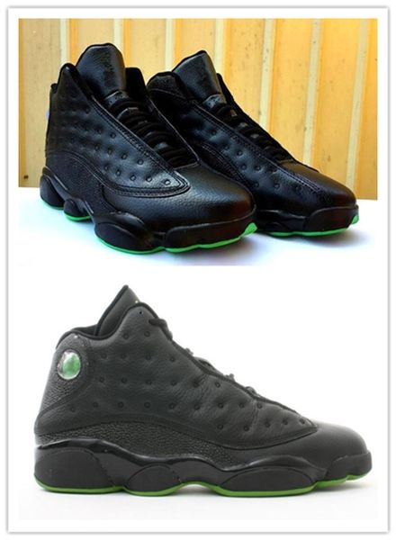 jordan 13 negro con verde