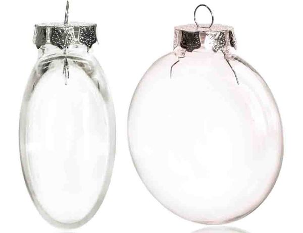 

Продвижение-DIY Paintable/небьющиеся ясно рождественские украшения, 80 мм бесшовные Сер