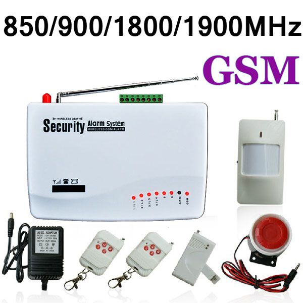 

new wireless home burglar security gsm alarm system auto dialer sms sim call (built-in battery) dual antenna