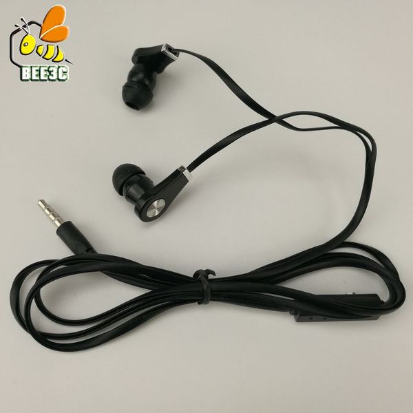 

3.5mm in-ear noodle earphones flat cute lovely earbuds with mic for iphone samsung xiaomi mp3 smartphone 500ps