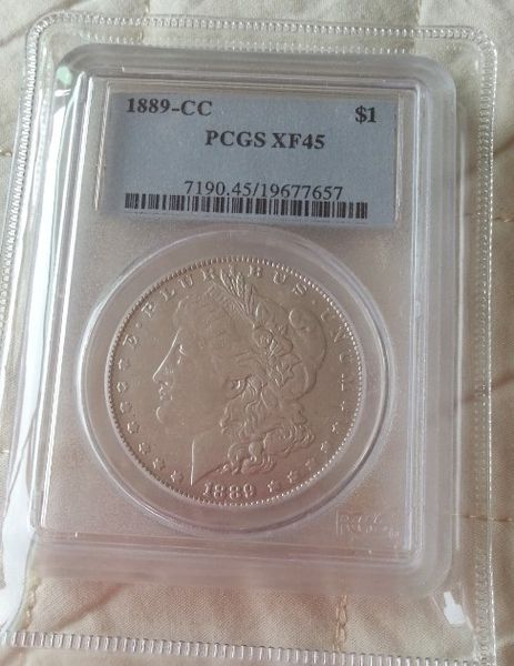 

HOT SELLING PCGS 1889-CC XF45/AU50/MS63/MS62 One Dollar Morgan Dollar coin/FREE SHIPPING