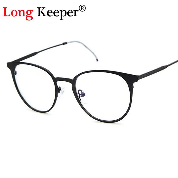 

wholesale- long keeper retro round eyes glasses frame men women ultra light vintage eyeglasses frame plain lens oculos de grau femininos, Silver