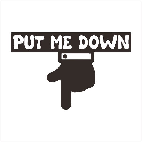 

beautiful design put me down sign gesture hand signal decal funny bathroom wall sticker
