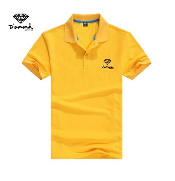 

u5385# men fashion polos diamond supply t shirt breathable high-quality cotton men's short sleeve, White;black