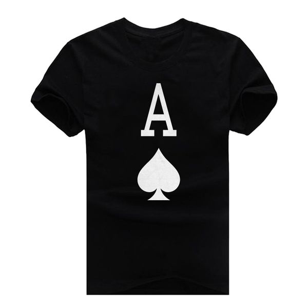 

ace of spades новая мода человек футболка хлопок o шеи мужская с коротким рукавом мужская футболка мужской топы тройники оптовая, White;black