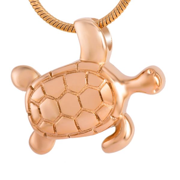 

turtle stainless steel cremation pendant necklace pet ashes keepsake urn necklace funeral jewelry, Silver