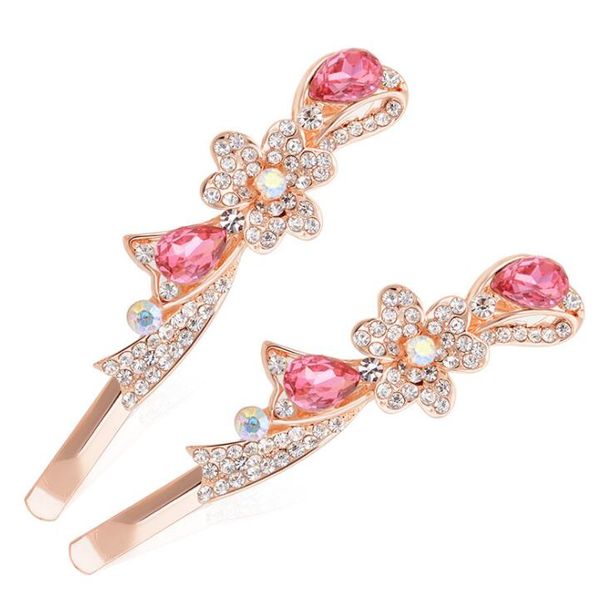 New Arrival Fashion Bowknot Flower Rhinestone Hair Pins Headwear