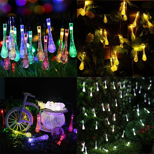 2019 New Led Water Drop Solar Powered Light Halloween Christmas