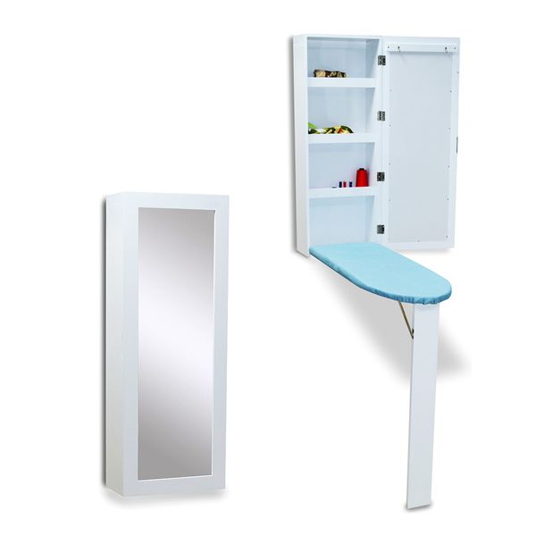 2019 Wood Ironing Board Iron Cabinet Hang In The Wall Folding