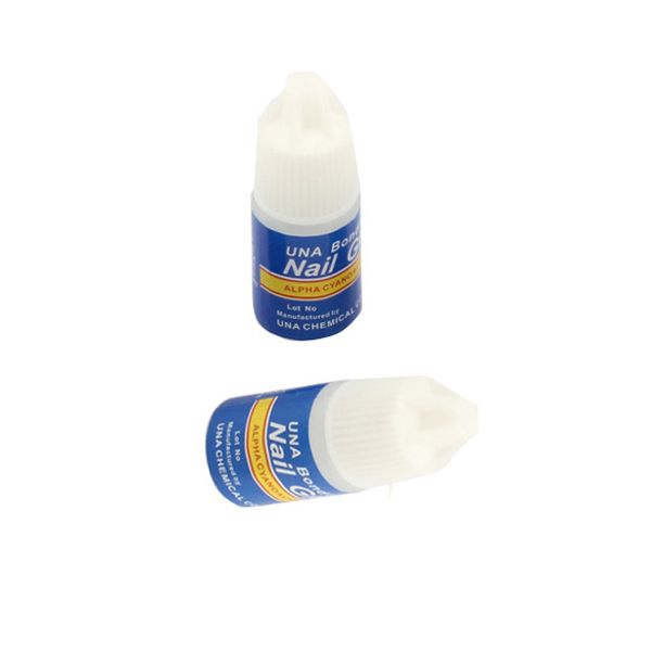 

wholesale- 2x 3g false french nail art decoration tips fast drying acrylic glue manicure hb88, Red;pink