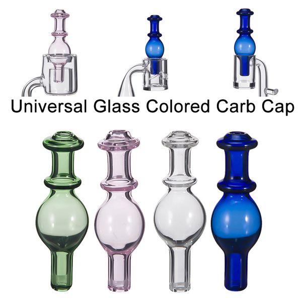 2018 Universal Colorida De Vidro Bolha De Carbono Tampa Rodada Cúpula De Bola para Tubulações De Água De Vidro, Plataformas De Petróleo Dab, Quartz Banger Nails Térmicos