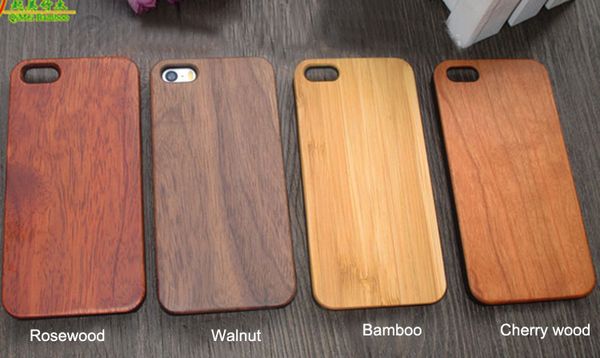 Fashion Wood PC Phone Case For Iphone X 10 7 8 Apple 5 6 6s plus Waterproof Wooden Bamboo Cell phone Cover Hard Shell For Samsung galaxy s9