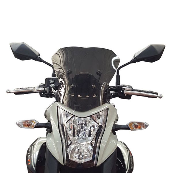 Moto Parabrezza Parabrezza Per Kawasaki ER-6N 12 13 14 15 16 ER6N 2012 2013 2014 2015 2016 Flusso D'aria Vento Zanzariera Deflettore di Protezione