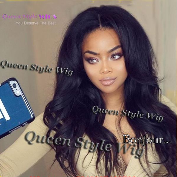 Gorgeous Celebrity Long Loose Body Wave Hairstyle Front Lace Wig Synthetic Kim Kardashian Curl Hair Lace Front Wigs For Black Woman Peruca Canada 2019