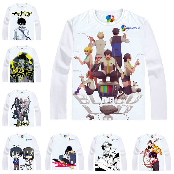 

anime shirt blood lad t-shirts multi-style long sleeve staz charlie blood fuyumi yanagi cosplay motivs hentai shirts, White;black