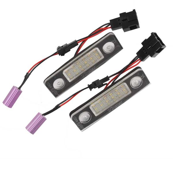 

car for skoda 2pcs error 18smd led license plate lamp 12v