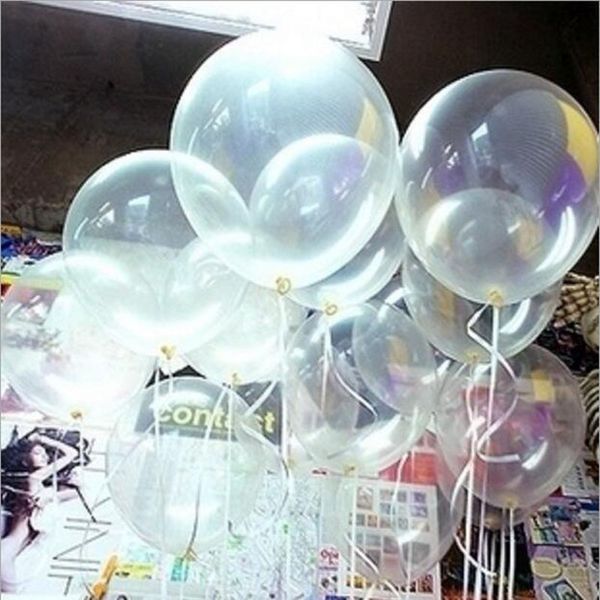 

12inch clear прозрачный свадьба день рождения баллоны украшения supplies latex гелий шар день святого валентина подарок 100шт = 1bag = 1lot