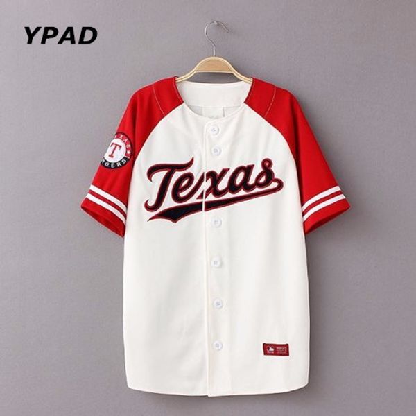 

Оптовая продажа-YPAD 2016 лето хип-хоп футболка Бейсбол Джерси футболки свободные топы тис прилив Mujeres Camiseta Beisbol уличная