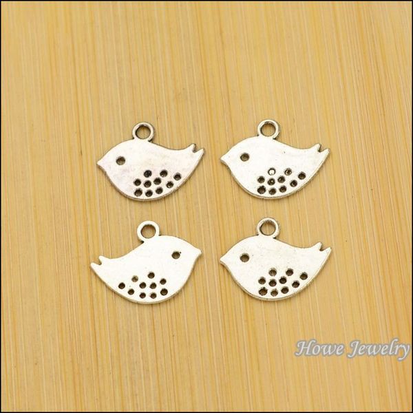 

60 pcs vintage zinc alloy antique silver charm bird pendant diy bracelet necklace metal jewelry accessories making, Blue;slivery