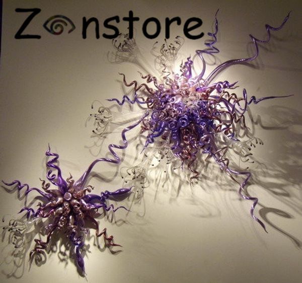 

художественная галерея невыступающий цветок стены лампы фиолетовый цвет светодиодные стены бра рука выдувное боросиликатного стекла настенны