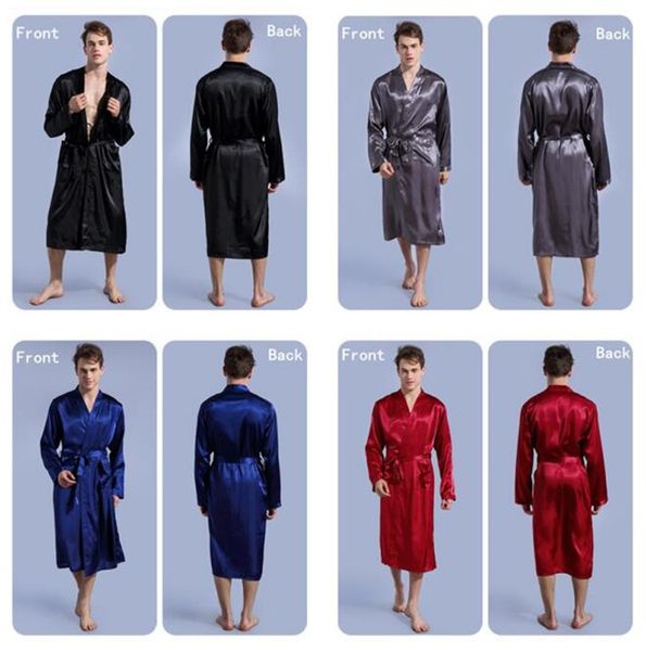

30pc 4 color fa hion men 039 olid ilk kimono robe for bride maid wedding party night gown pajama m026