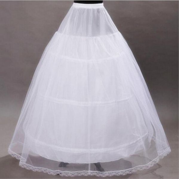 

2017 brand new petticoats white 3 hoops elastic waist underskirt bride formal dress ball gown crinoline wedding accessories