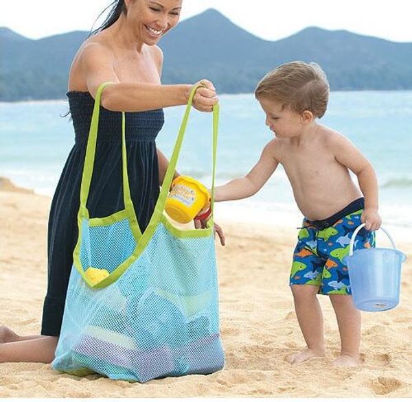 

пляжная сумка продажа для детских пляжных игрушек сетка Сетка большой размер сложить мешок MOQ 1 шт