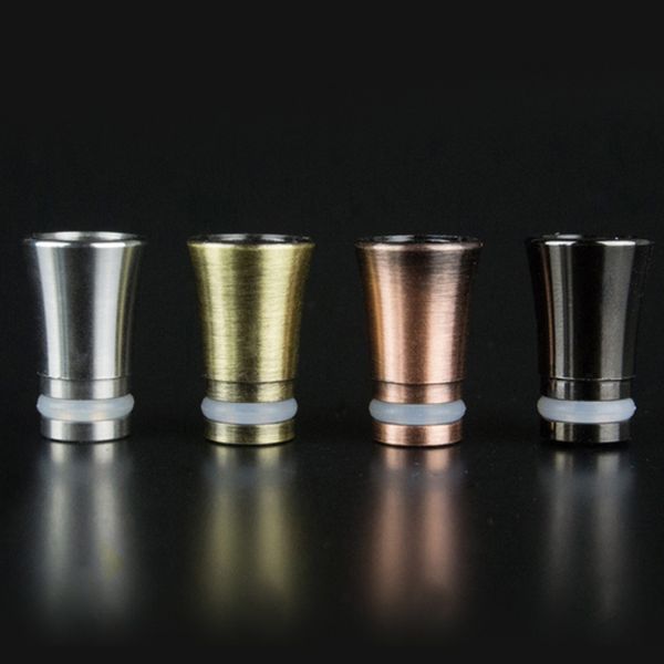 

Stainless Steel Wide Bore Drip Tip 510 Drip tip Mouthpieces Metal Drip Tip fit 510 RDA Atomizer SS Black Brass Copper DHL Free