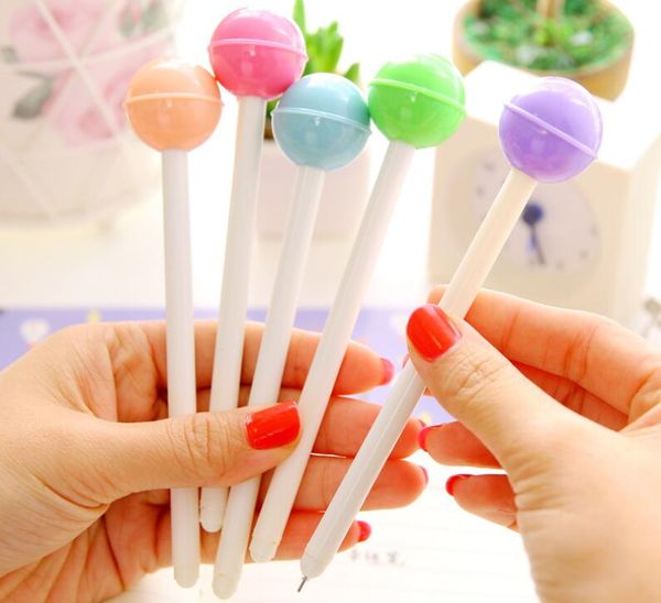 

wholesale-6 pcs/lot 0.38mm kawaii lollipop gel pen material escolar stationery canetas escolar school office supplies kids gift