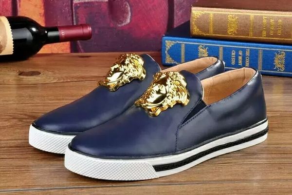 

New arrival medu a fa hion lei ure men hoe black white red real leather high metal chain flat men 039 ca ual hoe brand neaker