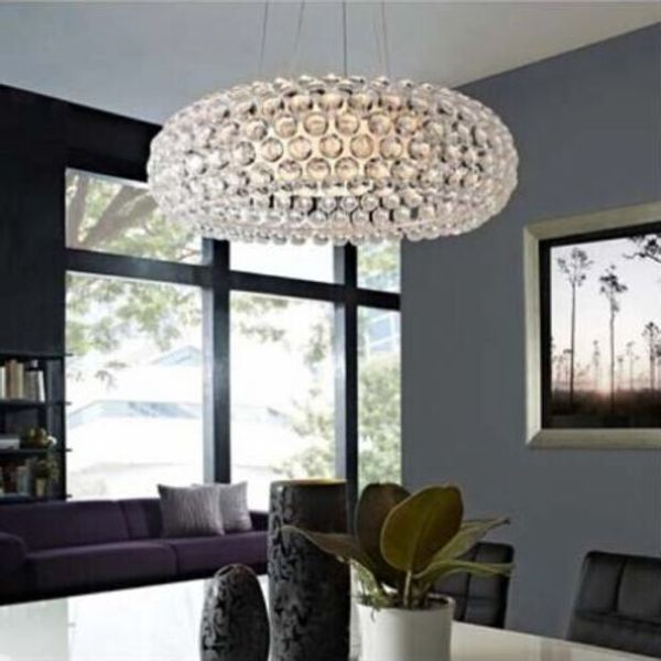 

Dia35cm 50cm 65cm modern fo carini caboche pendant light elegant tyle lu tre cri tal lu tre e pendente tran paren gold color