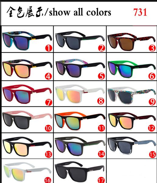 

731 мода спортивной езды очки, квадратные простые модели, моды различных стилей высокого качества солнцезащитных очки бич очки, White;black