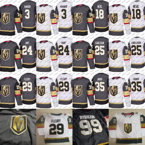 

2017-18 Inaugural 100th Patch Vegas Golden Knights 67 Max Pacioretty 18 James Neal 24 Brad Hunt 25 William Karlsson 29 Fleury Jerseys