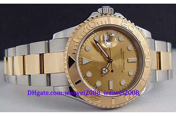 

luxury watch wrist watch new arrive men's 40mm 18kt gold ss champagne gold dial 16623, Slivery;brown